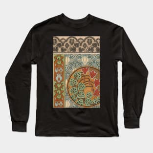 Vintage Flower Design Long Sleeve T-Shirt